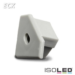 Accessory for profile ECK10 - endcap, silver, incl. cable opening