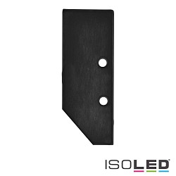 Accessory for profile HIDE ASYNC - aluminium endcap EC92 incl. screws, black RAL 9005