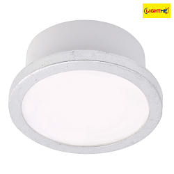ceiling luminaire AQUA UNO round, CCT Switch, switchable GX53 IP44, silver leaf 