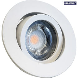 recessed luminaire DECOCLIC 68MM round, swivelling, Dim-To-Warm, set of 1 IP20, white dimmable 7