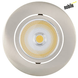 Recessed LED spot 5068 ECO FLAT, round, 350mA, 8W 4000K 750lm 38, CRi>90, dimmable, brushed nickel
