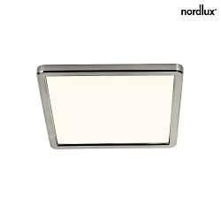 LED Ceiling luminaire OJA SQUARE 29, 14,5W, 3000/4000K, 1600lm, IP20, ring white and brushed nickel