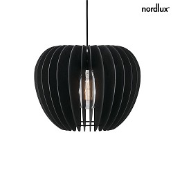 Nordlux Pendant luminaire TRIBECA 38, shade  38cm, height 30cm, pendulum 300cm, E27 max. 60W, black