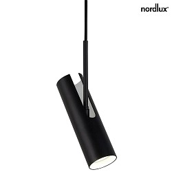 Nordlux 1-Phase Spot MIB 6 Pendant luminaire with ceiling rosette, GU10, IP20, swiveling, black