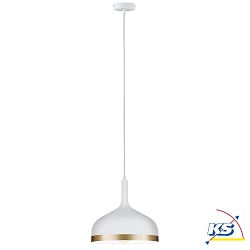 Paulmann Pendant luminaire Neordic Embla 1 flame, white/gold