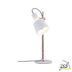 Lampe de table NEORDIC HALDAR  1 flamme E14, cuivre, mat, blanche gradable
