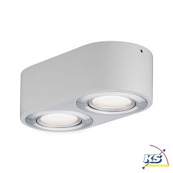 Luminaire de plafond ARGUN LED  2 flammes, ovale, pivotant, aluminium bross gradable