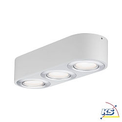 Luminaire de plafond ARGUN LED 3 flammes, ovale, pivotant, aluminium bross gradable