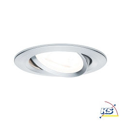 Lumire encastre NOVA rond, pivotant GU10, aluminium