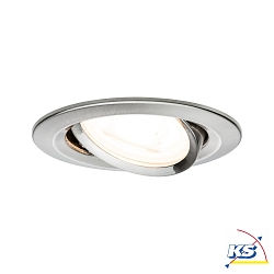 Paulmann Recessed luminaire Nova, IP23, round, set of 1, excl. lamp, max. 35W, GU10, iron