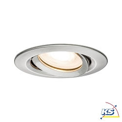 Paulmann Recessed luminaire LED Nova, IP65, round, max. 35W, set of 1 swiveling, iron