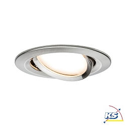 Lumire encastre NOVA PLUS COIN rond, pivotant IP23, fer bross gradable 6,8W 2.700K