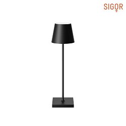 battery table lamp NUINDIE USB-C round, CCT Switch, with touch dimmer IP54, night black dimmable