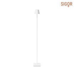 battery floor lamp NUINDIE USB-C round IP54, snow white dimmable