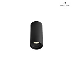 LED Ceiling luminaire SOLID PETIT 1.0,  6cm, 4.5W 2700K, CRi >90, fixed, dimmable, black