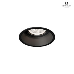 LED Recessed spot DEEP 1.0, IP20, 350/500mA, 7/10W 2700K, CRi >90, with standard springs, black