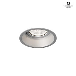 LED Recessed spot DEEP 1.0, IP20, 350/500mA, 7/10W 2700K, CRi >90, with standard springs, silver