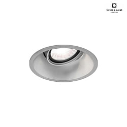 LED Recessed spot DEEP ADJUST 1.0, IP20, 350/500mA, 7/10W 3000K, CRi >90, with standard springs, silver