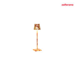 Lampe de table  accu POLDINA MICRO TAVOLO PRO IP65, rouge, feuille d'or gradable