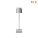 Lampe de table  accu NUINDIE POCKET IP54, gris brume gradable